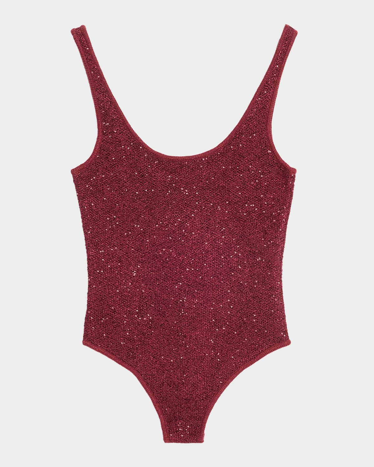 Toccin Sheila Sequined Knit Scoop-Neck Tank Top