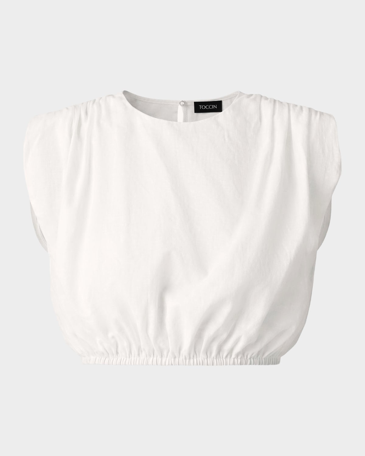 Toccin Sirelle Linen-Cotton Crop Top