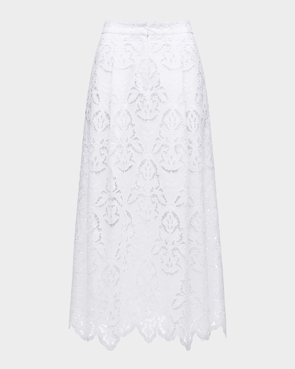 Toccin Stacy Embroidered Midi Skirt