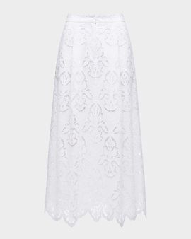 Toccin Stacy Embroidered Midi Skirt