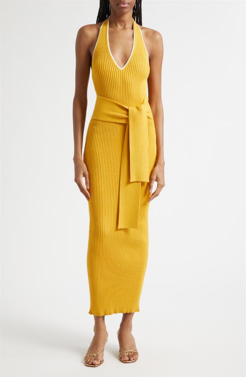 Toccin Toccin Allegra Halter Neck Maxi Sweater Dress