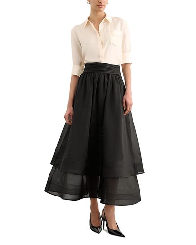 Toccin Toccin Amber Silk Tiered Maxi Skirt