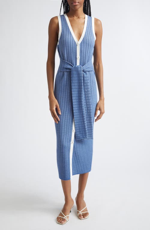 Toccin Toccin Bex Tie Front Sleeveless Mid Dress