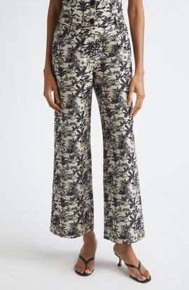 Toccin Toccin Blaire Tropical Print Wide Leg Pants