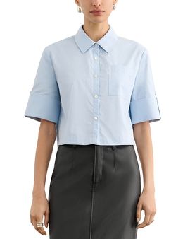 Toccin Toccin Brooks Cotton Stretch Cropped Shirt