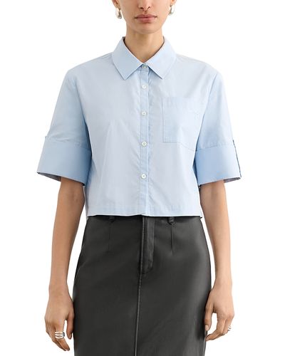Toccin Toccin Brooks Cotton Stretch Cropped Shirt