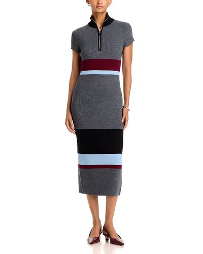 Toccin Toccin Dasha Half Zip Mock Neck Midi Dress