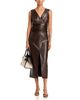 Toccin Toccin Fabiana Ruched Faux Leather Midi Dress - 2