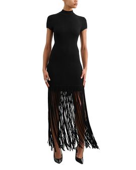 Toccin Toccin Jada Fringe Trim Knit Dress