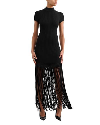 Toccin Toccin Jada Fringe Trim Knit Dress