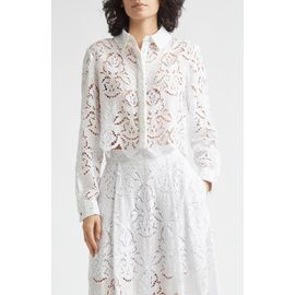 Toccin Toccin Jilly Floral Embroidery Crop Shirt