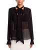 Toccin Toccin Kaila Sheer Tie Neck Blouse - 1