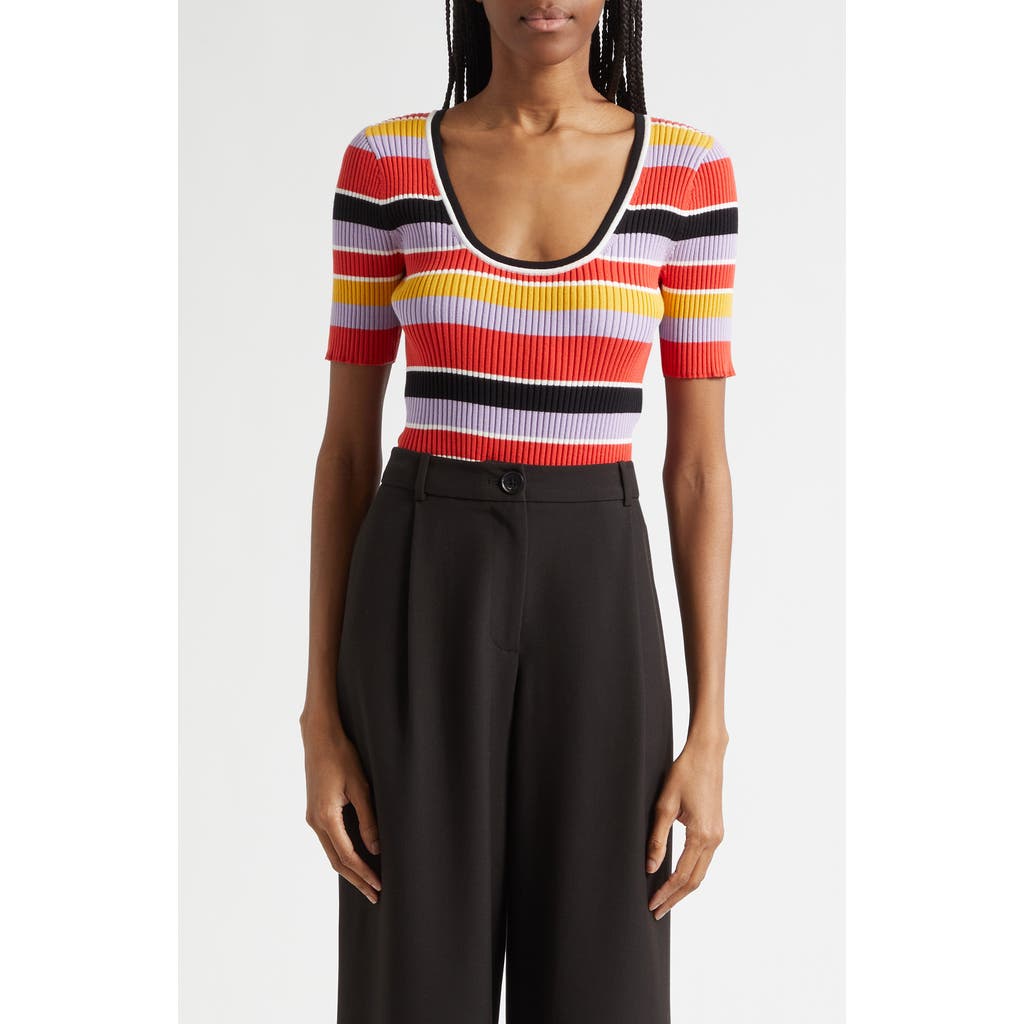 Toccin Toccin Kenzie Scoop Neck Short Sleeve Knit Top