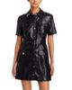 Toccin Toccin Lydia Belted Faux Leather Mini Dress - 1