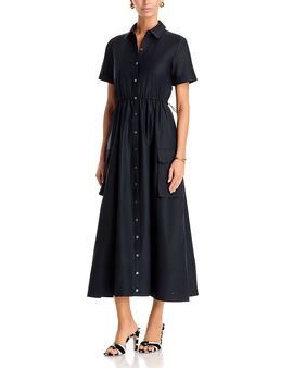 Toccin Toccin Maxine Short Sleeve Cotton Blend Shirt Dress