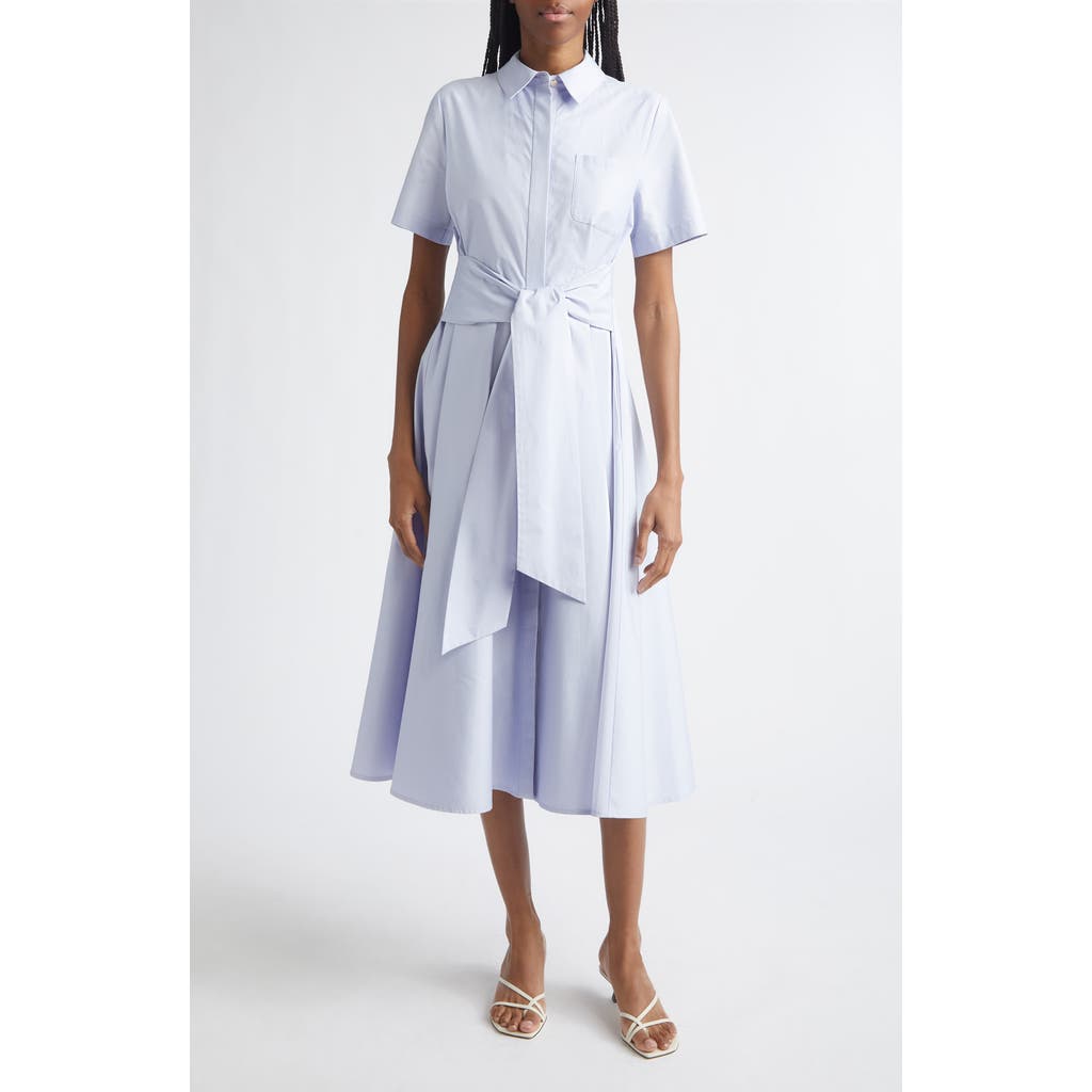 Toccin Toccin Megan Short Sleeve Tie Front Cotton Shirtdress