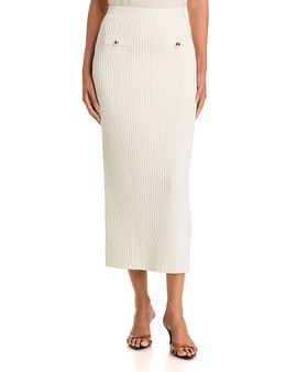 Toccin Toccin Milla Buttoned Faux Pocket Midi Skirt