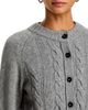 Toccin Toccin Rita Faux Fur Collar Cable Knit Cardigan - 4