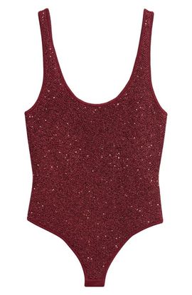 Toccin Toccin Sheila Scoop Neck Sequin Bodysuit