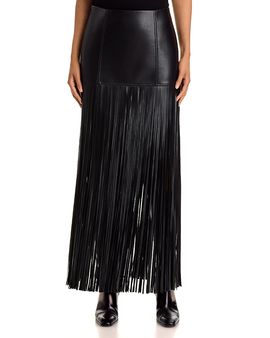 Toccin Toccin Soren Faux Leather Fringe Skirt