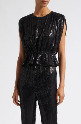Toccin Toccin Talon Strong Shoulder Sequin Top