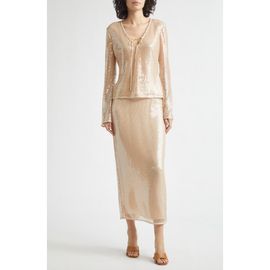 Toccin Toccin Zuri Sequin Flare Sleeve Top