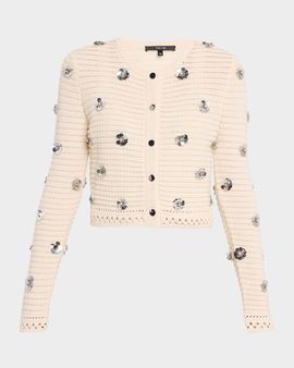 Toccin Verona Sequined Crochet Cardigan