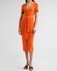 Toccin Women's Agnes Ribbed Tie-Front Midi Dress - 4