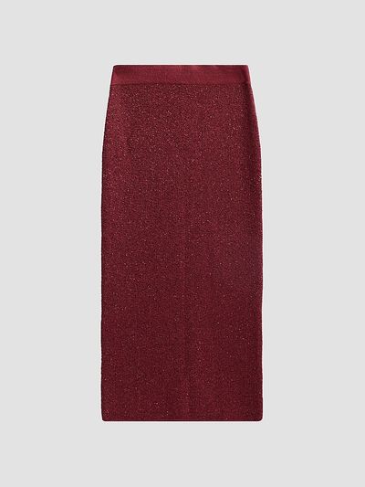 Toccin Women's Alisha Sequin Bouclé Midi Skirt