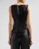 Toccin Women's Bibi Sculpted Faux Leather Top - 3