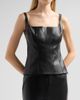 Toccin Women's Bibi Sculpted Faux Leather Top - 4