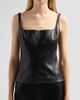 Toccin Women's Bibi Sculpted Faux Leather Top - 5