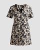 Toccin Women's Blythe Palm Tree Jacquard Mini Shift Dress - 6