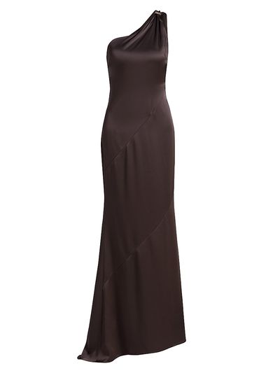 Toccin Women's Callum One-Shoulder Satin Gown