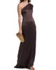 Toccin Women's Callum One-Shoulder Satin Gown - 2