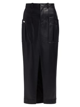 Toccin Women's Fallon Faux Leather Cargo Midi-Skirt