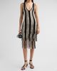 Toccin Women's Finley Cotton-Blend Stripe Fringe Minidress - 4