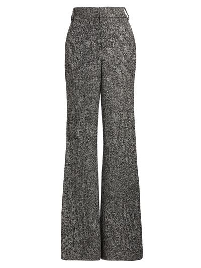 Toccin Women's Gracie Button-Cuff Tweed Pants