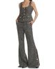 Toccin Women's Gracie Button-Cuff Tweed Pants - 2