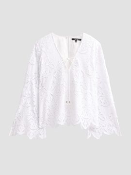 Toccin Women's Halina Broderie Anglaise Tieneck Blouse