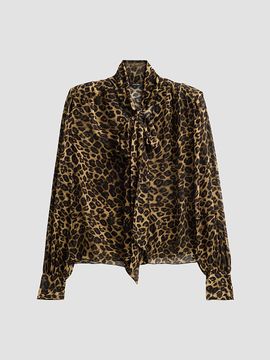 Toccin Women's Kaila Leopard Print Blouse