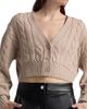 Toccin Women's Luxe Cable Knit Wool-Cashmere Cardigan - 6