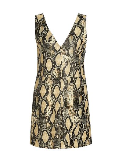 Toccin - Women's Malia Snakeskin Faux Leather Shift Dress Toccin - Women's Malia Snakeskin Faux Leather Shift Dress