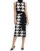 Toccin Women's Peggy Houndstooth Turtleneck Tie-Waist Midi-Dress - 3