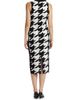 Toccin Women's Peggy Houndstooth Turtleneck Tie-Waist Midi-Dress - 5