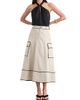Toccin Women's Shiloh High-Waist Cargo Midi Skirt - 2
