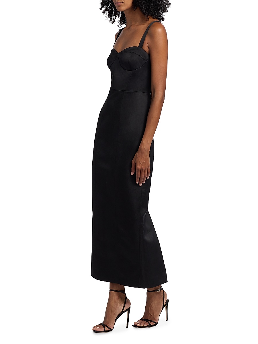 knee length dresses for ladies Lace Ruffled Asymmetrical Midi Dress Widow