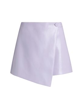 Toccin Women's Stella Faux-Leather Wrap Miniskirt