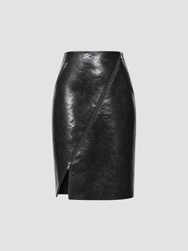 Toccin Women's Verena Faux-Leather Pencil Midi Skirt