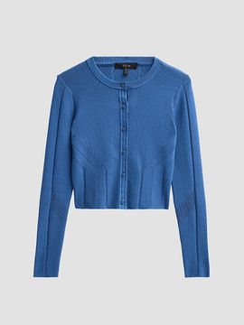 Toccin Women's Vicki Crop Fitted Cardigan